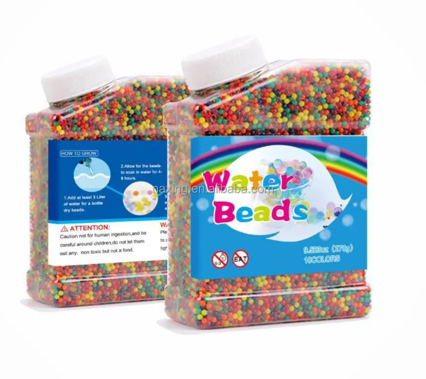 2021 Rainbow round colorful 2.5-3mm Expandable Water Beads crystal soil mud for planting toy gun
