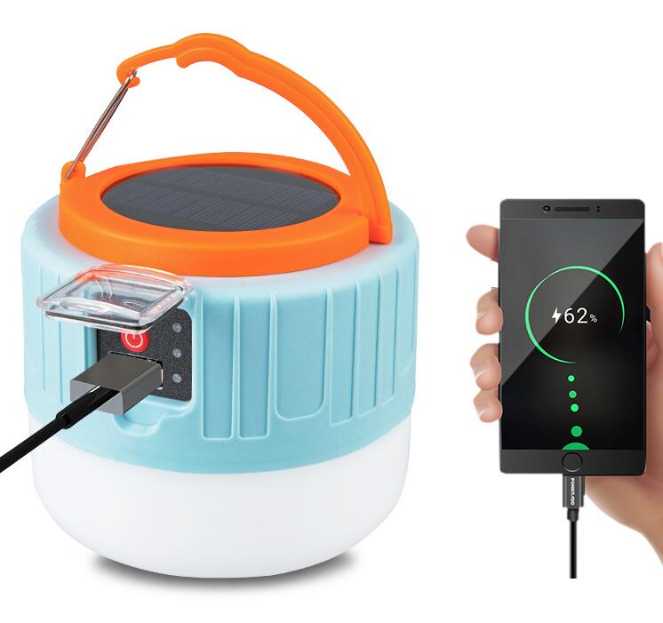 Camping Lantern With Tent Fan Solar Power Bank, Le Rechargeable Camping Lantern/