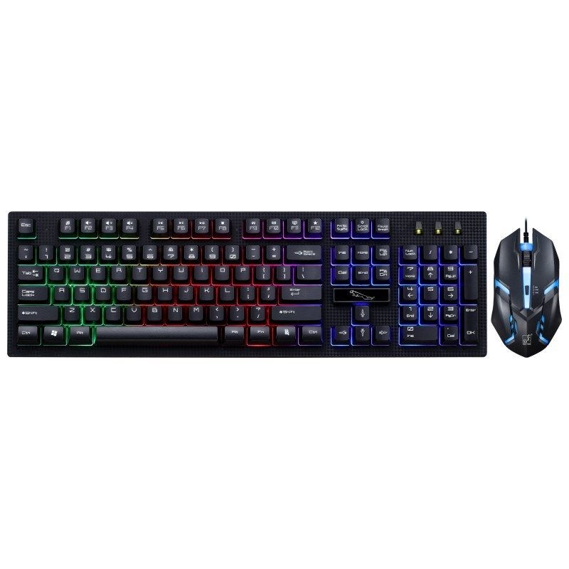 ZGB G20 1600 точек/дюйм профессиональная Проводная RGB подсветка Механическая подвесная клавиатура + оптическая мышь комплект для ноутбука, ПК
