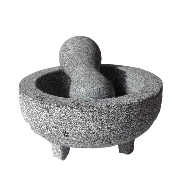 Каменная ступка и пестик molcajete 6 дюймов/8 дюймов, инструменты для трав и специй, измельчитель чеснока, перца, гранитный раствор, Мексика