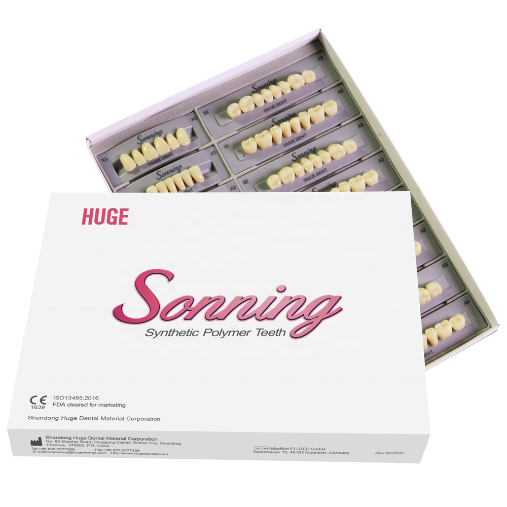 High quality Three layers effect Huge Sonning Teeth 28*1*4 dental material False Teeth Acrylic Resin Practical False Teeth