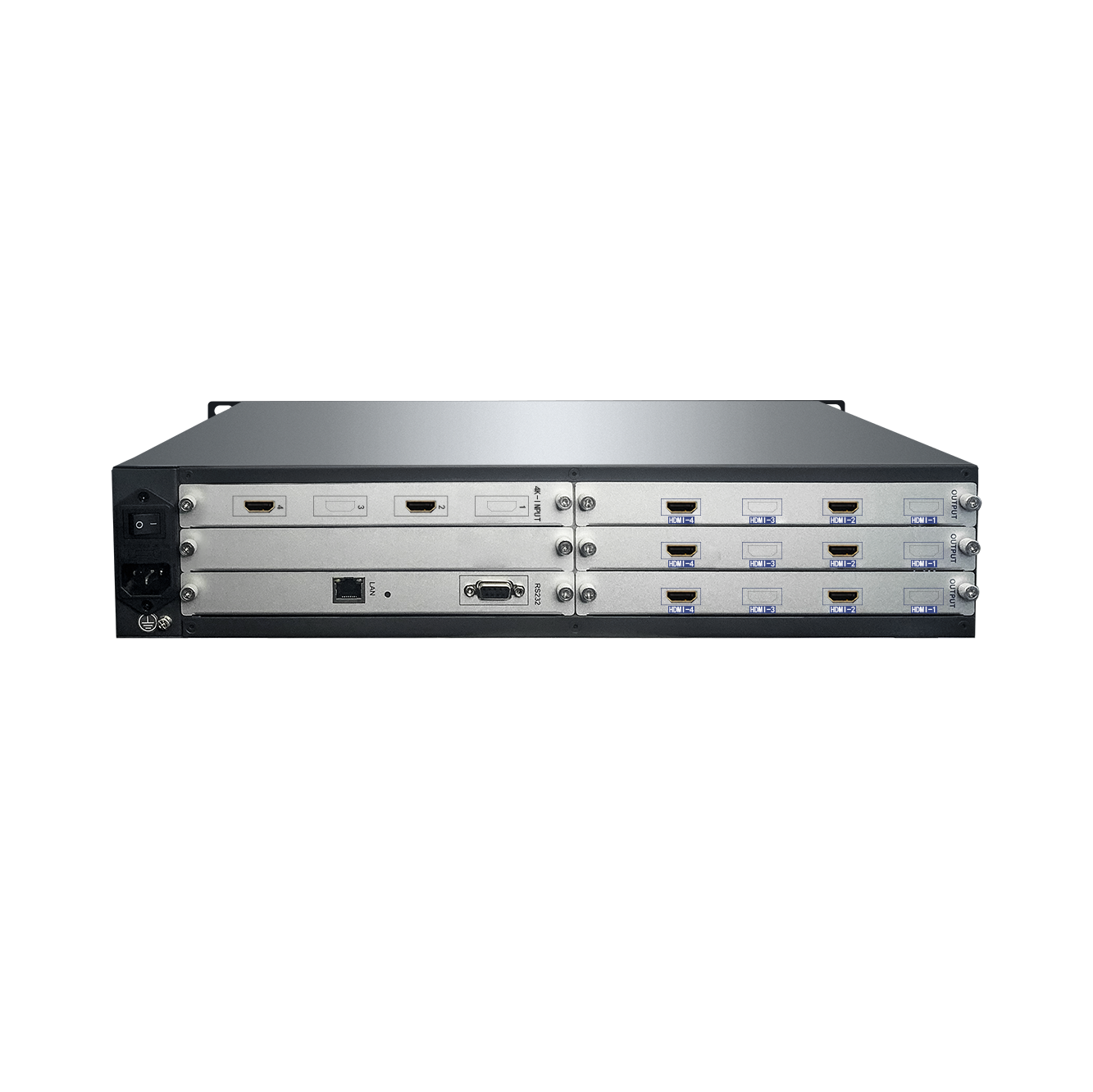 Modular Chassis 4K Video Wall Controller with 2 x 6 1080p HDM I I/O Cards
