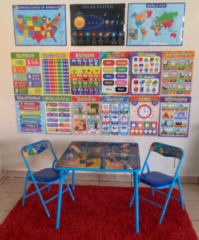 Custom Design Cheap Double Sided Preschool Education Fruit Poster