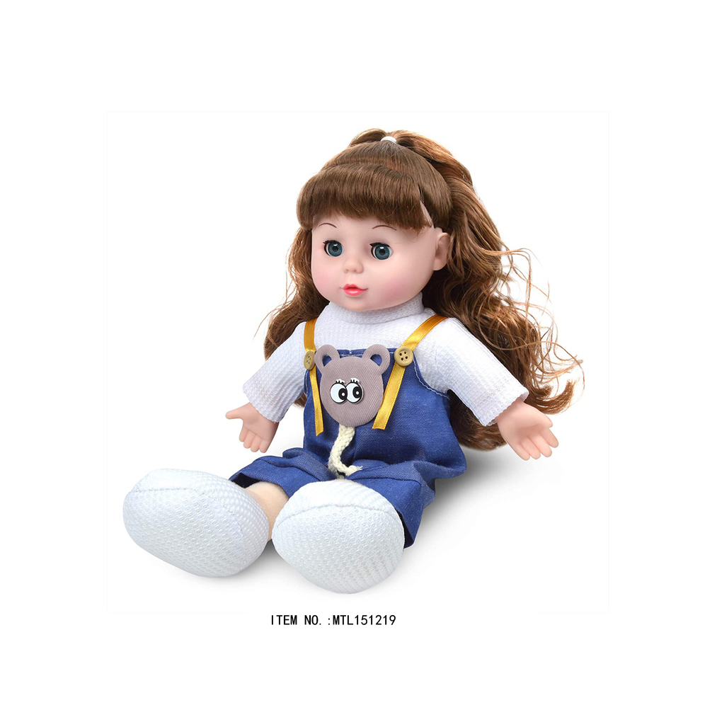 Factory custom design 13 inches beautiful plush girl toy cute rag dolls soft plush