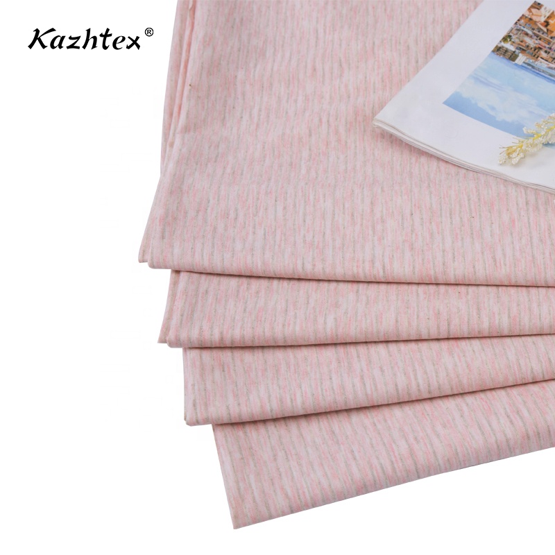 pink polyester single jersey striped knitted antimicrobial silver fabric