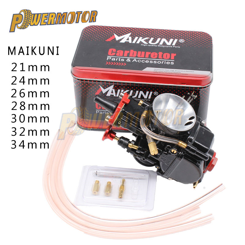 Универсальный черный карбюратор Mikuni Maikuni PWK Power Jet для мотоциклов и квадроциклов, 21/24/26/28/30/32/34 мм