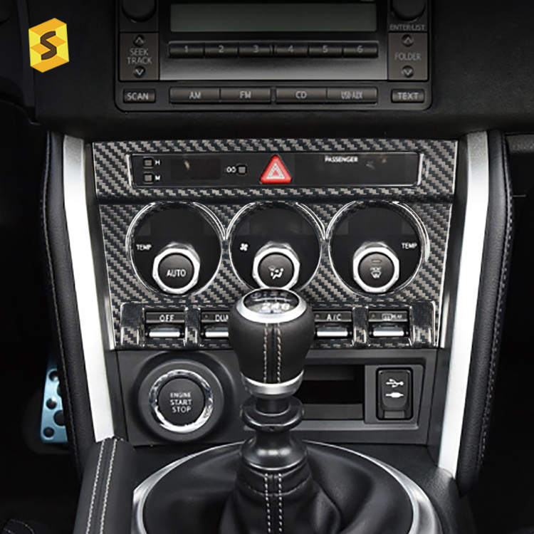 ES Carbon Fiber Car interior Accessories CD Aircondtion Panel For Subaru BRZ86