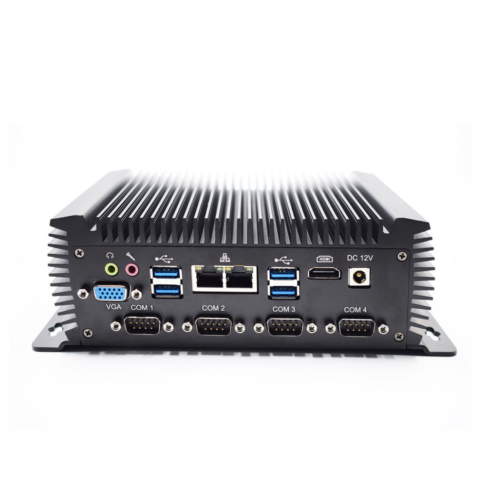 Лучший barebone промышленный Мини ПК с сенсорным экраном 6COM HD VGA игровой Настольный ПК DDR3L 12 V дешевые компьютерные столы