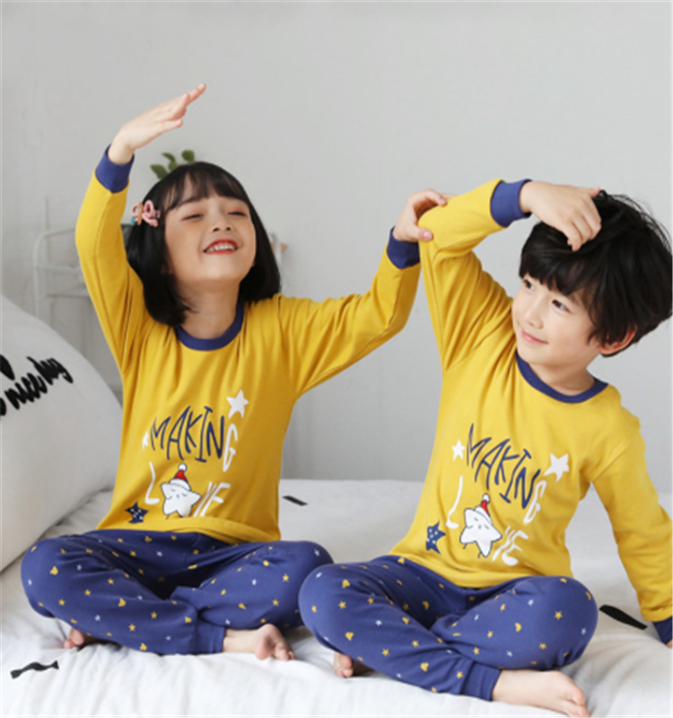 Autumn Winter Baby Girls Clothes Pajamas Sets Boy Pajamas Kids Homewear Cotton Nightwear Children's Indoor Clothing Pijamas Suit
