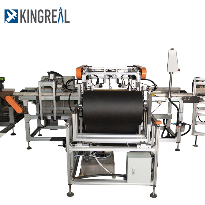 Full Automatic Acoustic Fleece Stick Making Machine For Metal Ceiling Black Felt Gluing Laminating Machine