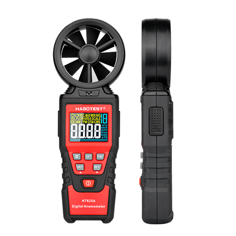 Ручной портативный цифровой анемометр, ветровой измеритель 9999CFM, установка зоны воздуховода, измеритель скорости ветра с функцией хранения данных