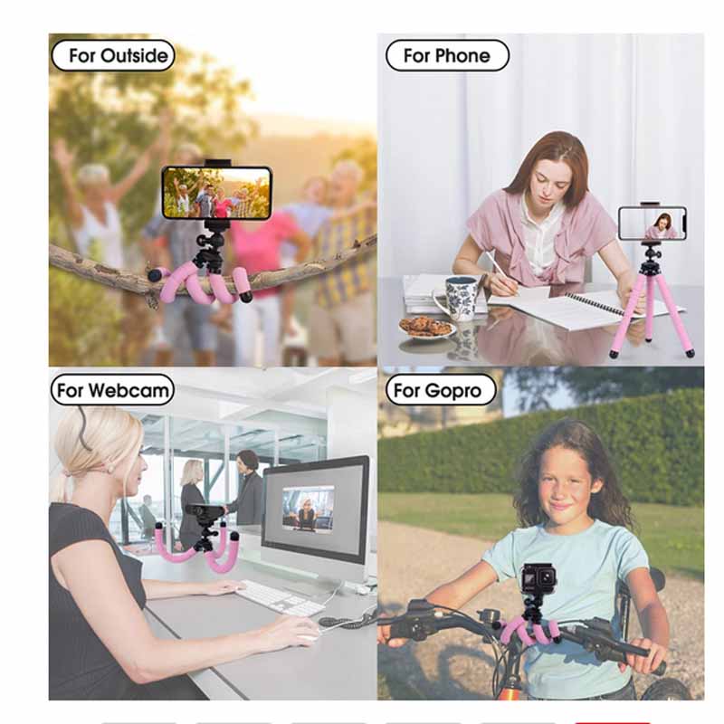 Amazon Octopus Shape Premium Flexible Phone Tripod with Wireless Remote  Mini Tripod Stand for Cameras/GoPros/Mobile Devices