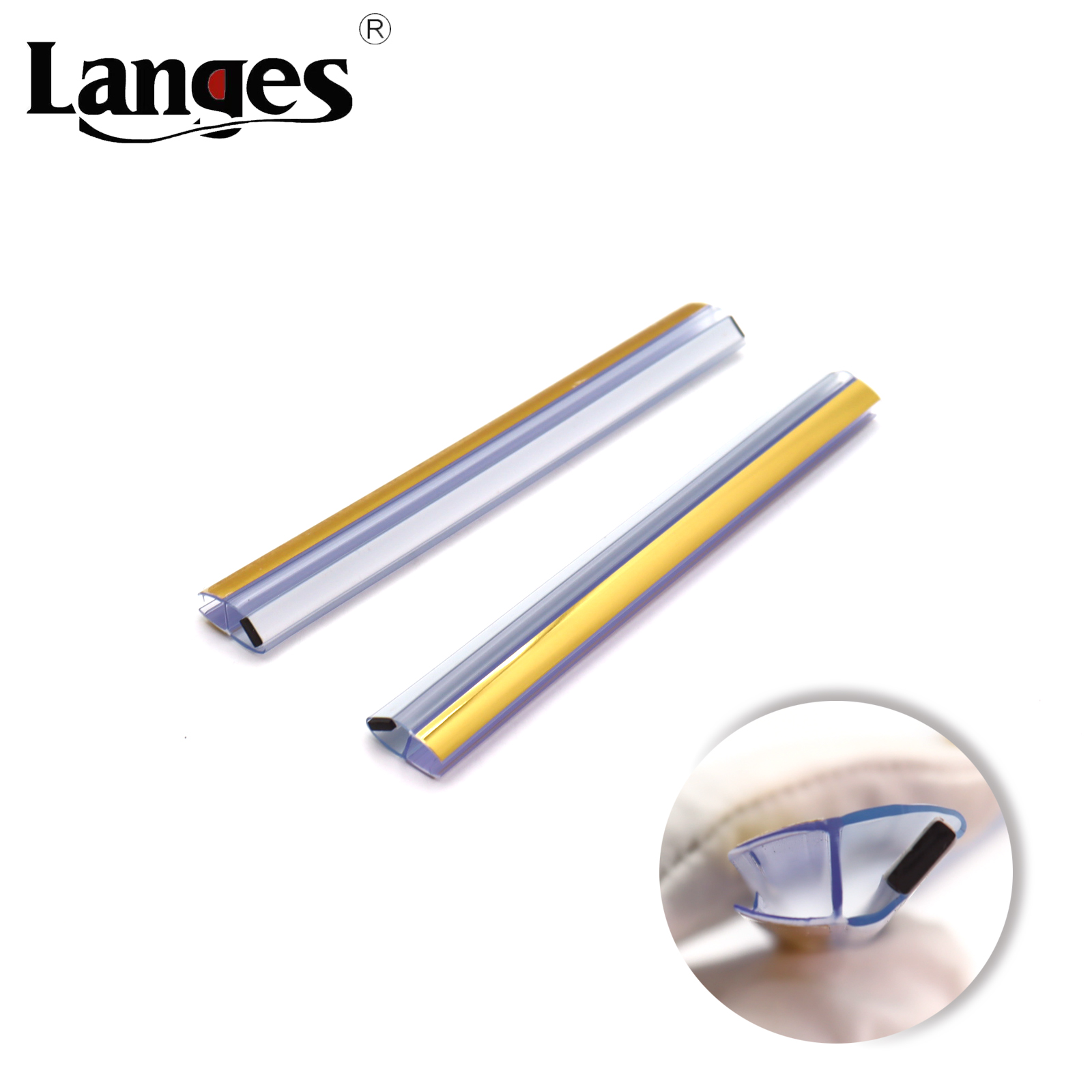 Shower Room Accessories PVC waterpoof Glass sliding door water sealing strips