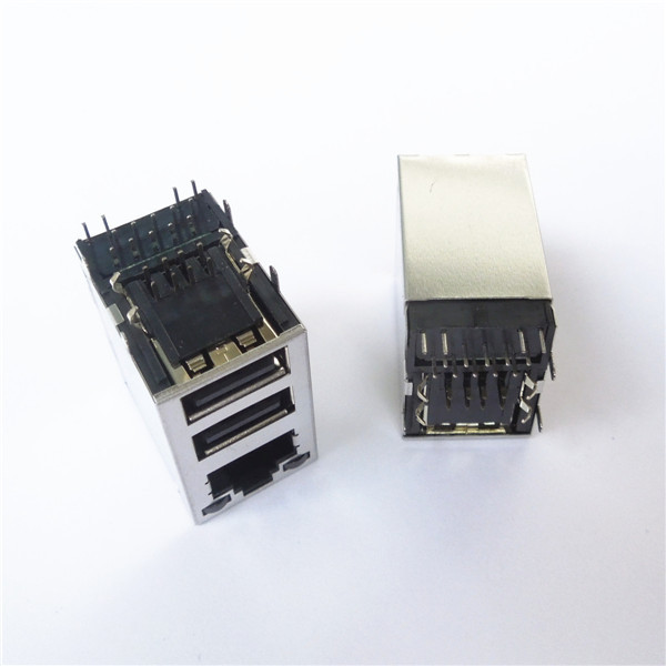 Магнитный Электрический разъем rj45 + usb2.0 jack двойной usb rj45 100/1000base-t