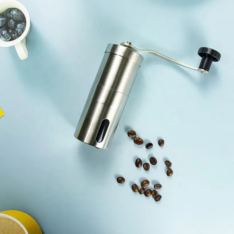 Mini portable hand manual coffee grinder ceramic burrs adjustable classic