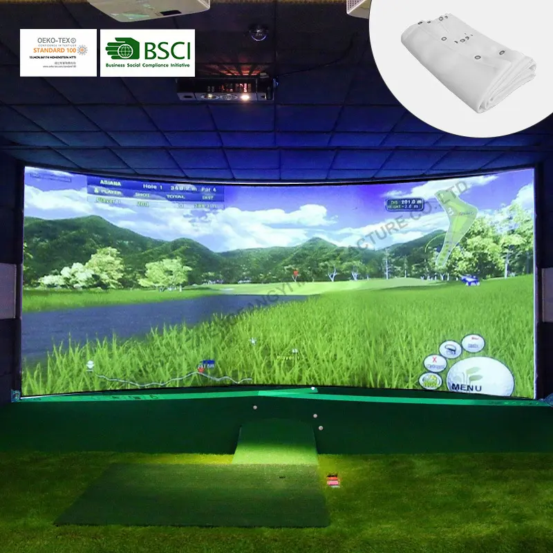 Golf Training 2023 NEW Golf Simulator Impact Projector Screen Fabric Projection 300 Inch Indoor Golf Simulator Impact Screen