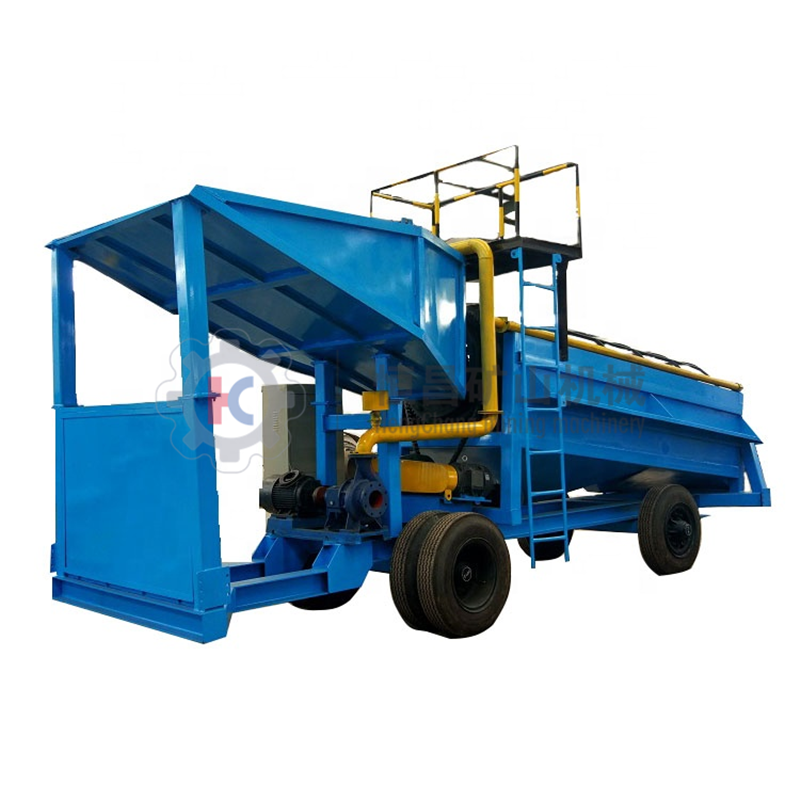 Capacity 50 T/H Mining Placer Gold Washing Plant Rotary Trommel Screen Gold Separator Machine In Africa