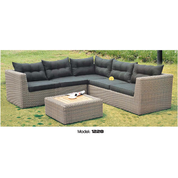 Hot Sell L Shaped Garden Sofa Set Wicker Outdoor Rattan Sofa Set Furniture Rattan Outdoor Garden Sofas