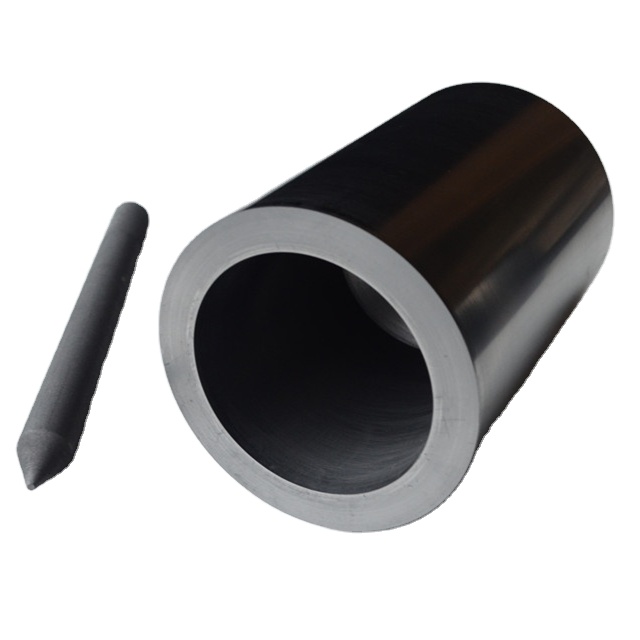 Hot sale black graphite casting crucible and stopper