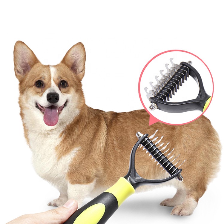Double Sided Stainless Steel Pet Hair Removal Grooming Tool Pet Knot Comb
