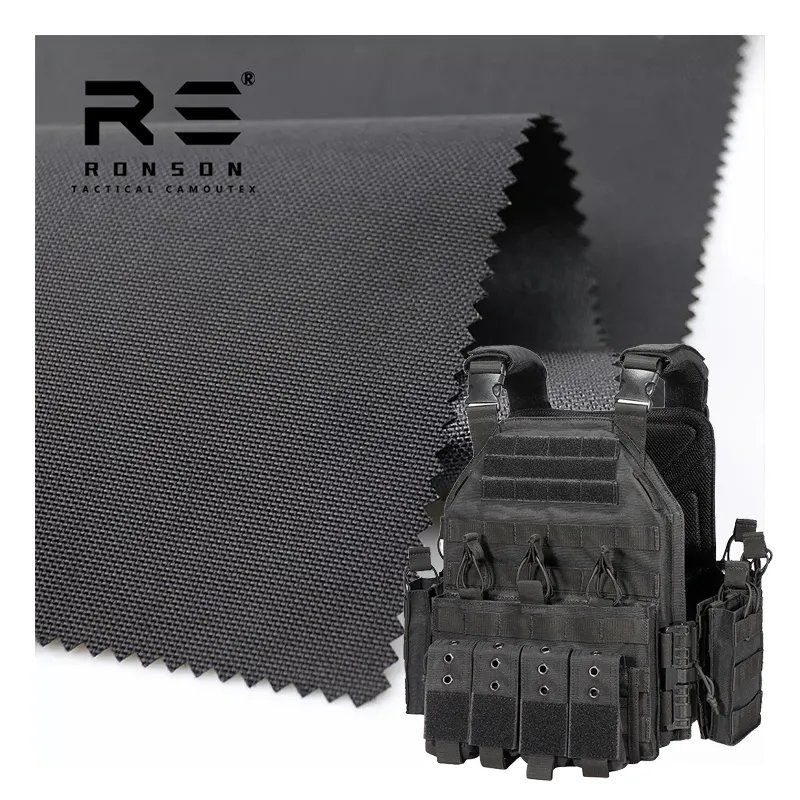 1000D nylon black IRR NIR IR waterproof wholesale Black tactical bag luggage cordura fabric