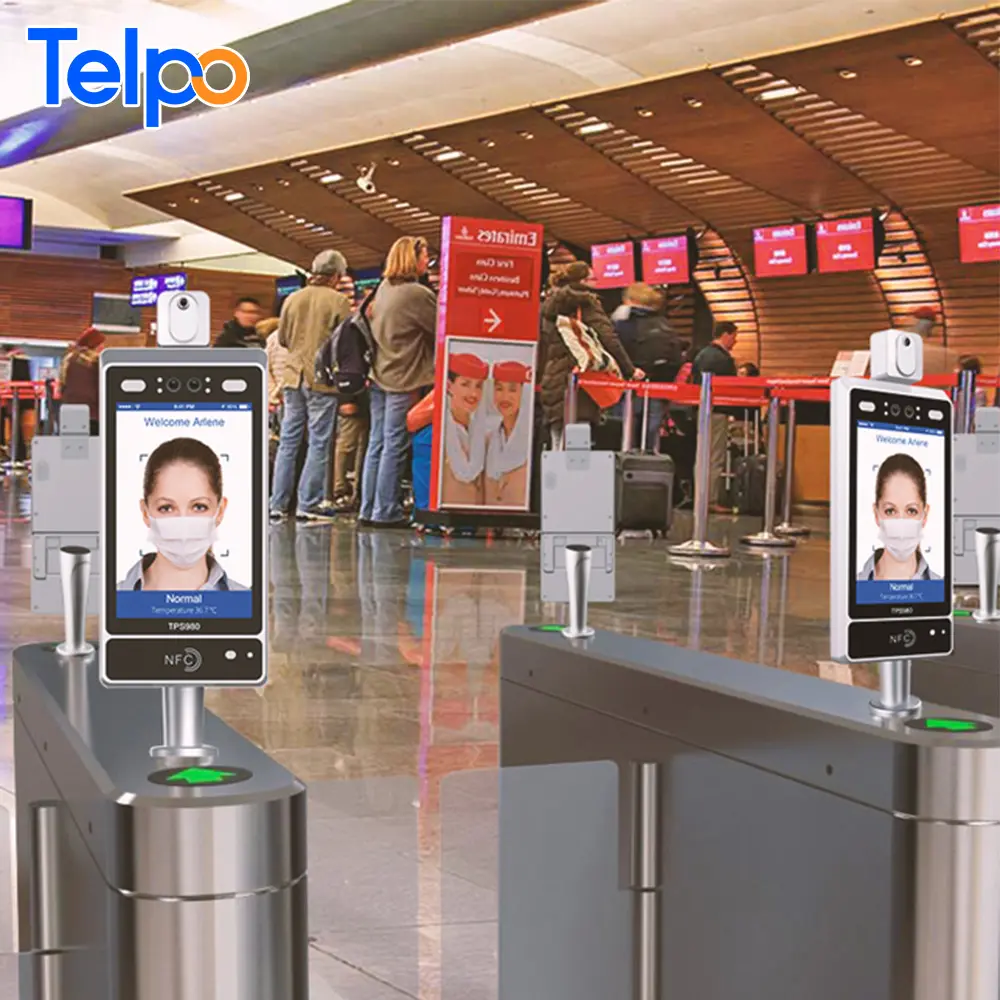 TPS980T Visitor management employee attendance face recognition machine with heat camera