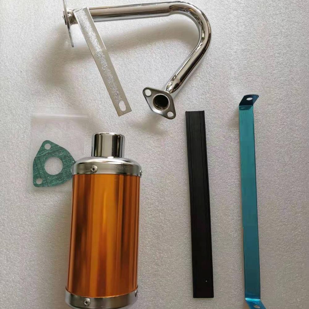 Performance go kart muffler exhaust kit for 6.5hp 5.5hp 7.5hp go kart engine