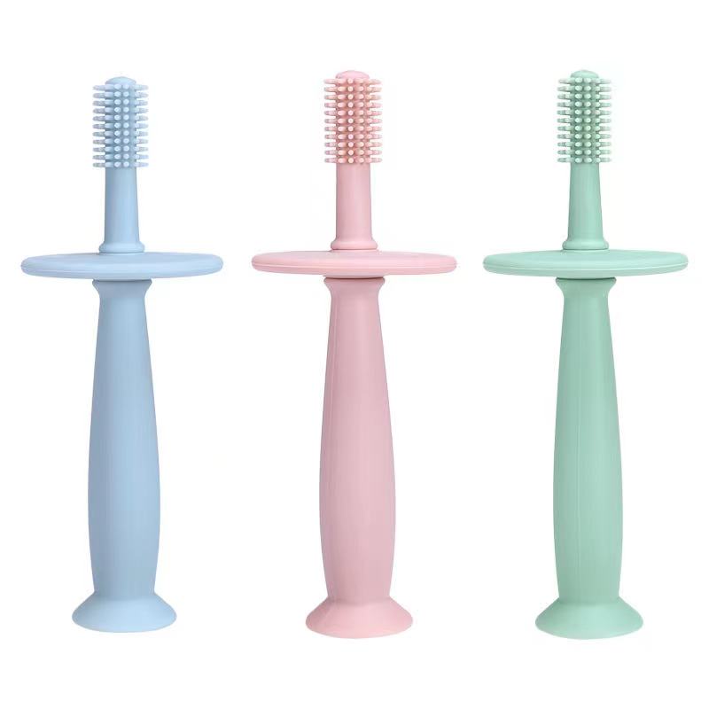BPA Free Food Grade Soft Baby Teether Silicone Baby Toothbrush