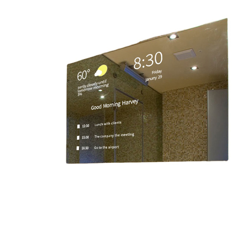 full size storage android wifi led vanity dressing makeup tv alexa smart mirror bathroom