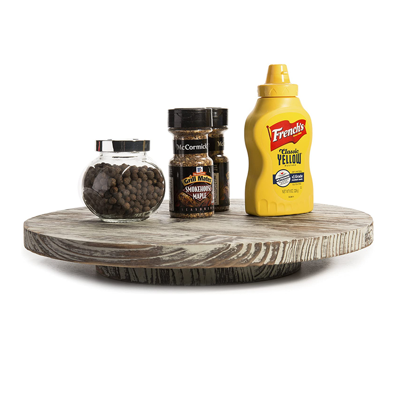 latest hot sale wood lazy susan turntable wooden rotating tray lazy susan organizer