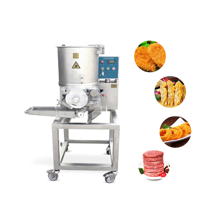 Burger making machine chicken nuggets breading
