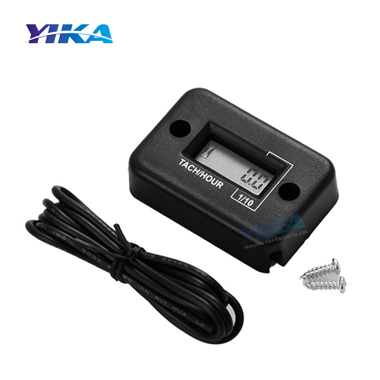 HM012 Waterproof LCD Digital RPM Hour Meter Tachometer for Marine Motorcycle ATV Snowmobile mower dirt bike