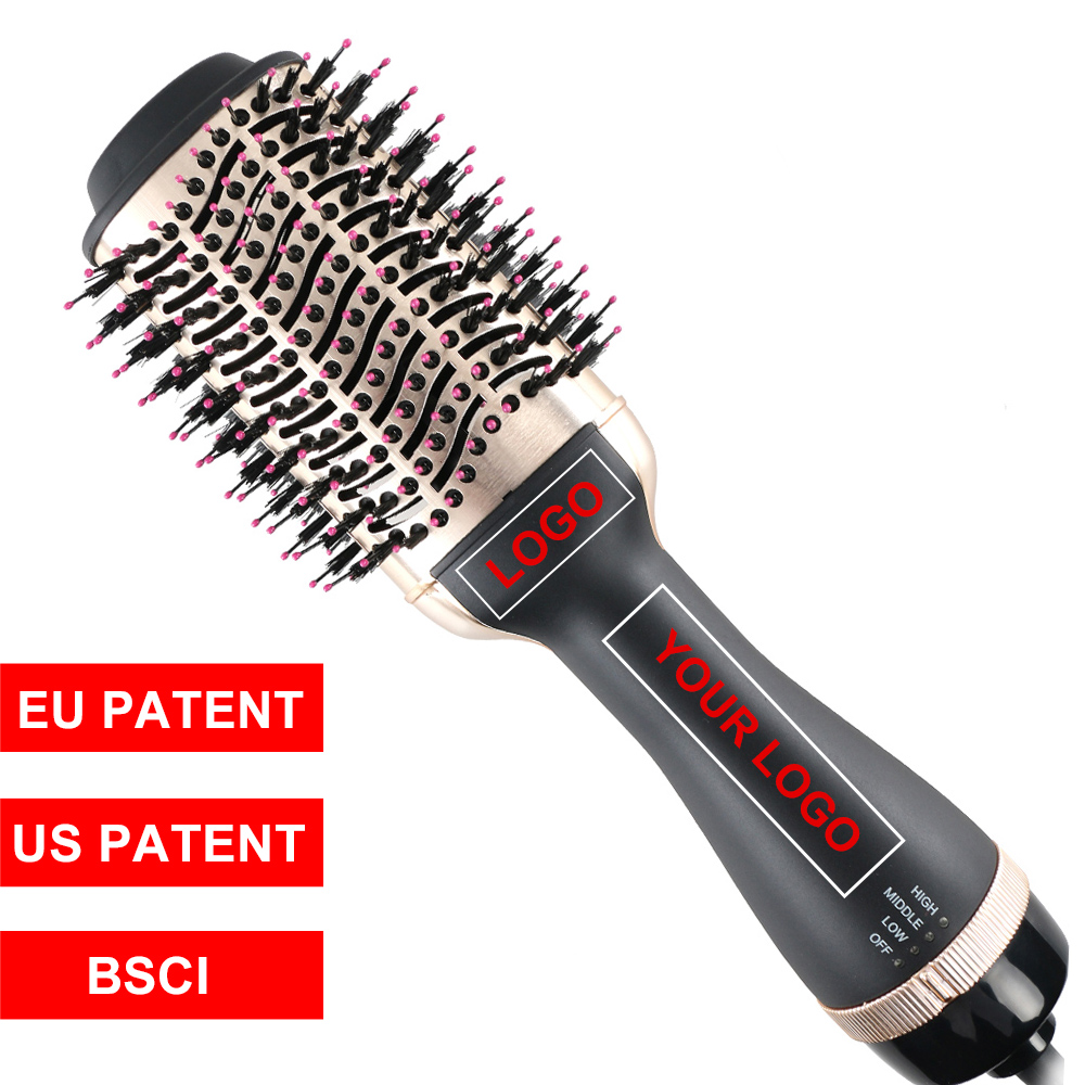 Полка для de pelo Многофункциональный 3 в 1 один шаг выпрямитель для волос и расческа для завивки волос с 3 режимами нагрева горячим воздухом кисть сушилка