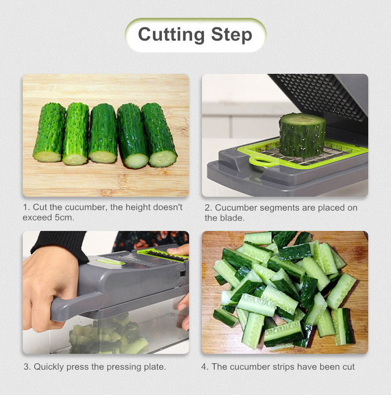 Amazon Hot Multifunctional Food Slicer Fruit Vegetable Cutter Dicer Grater Potato Veggie Onion Kitchen Shredder Cutter