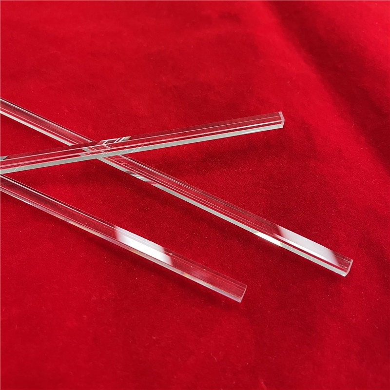 Transparent semiconductor customized square quartz glass rod