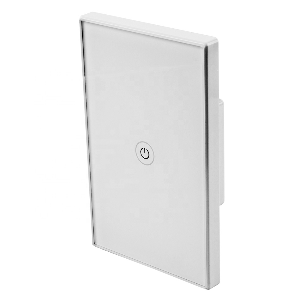 Tuya smartlife с Wi-Fi, 1 банды закаленное стекло панель 10A США настенный выключатель света, можно использовать для ISO Android app дистанционное и Alexa/google