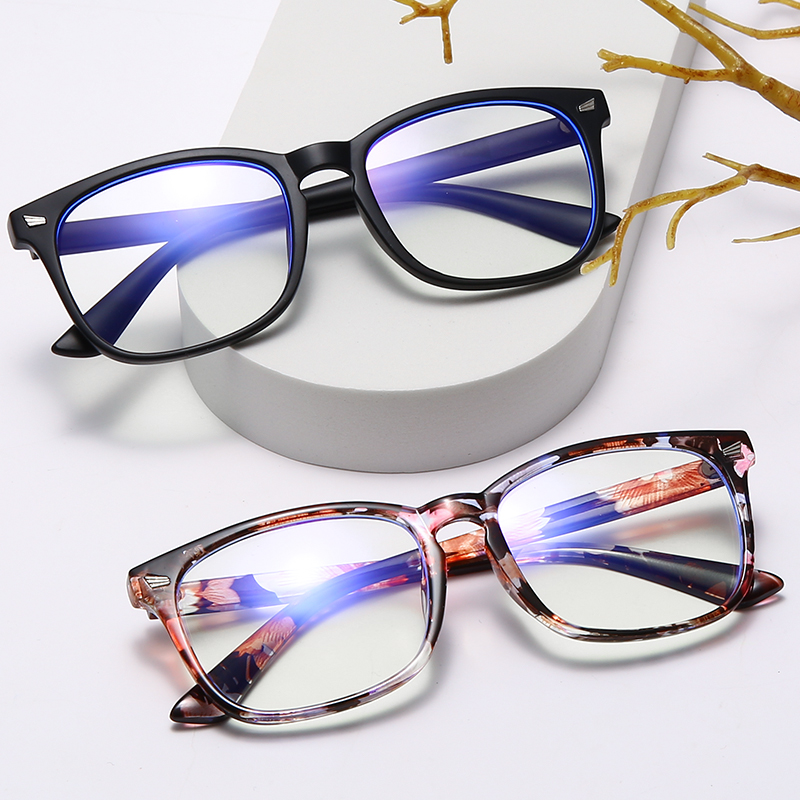Promotional Fashion Women Men Suqare Frames Anti Blue Light Bluelight Blocking Protect Optical Glasses Eyeglasses