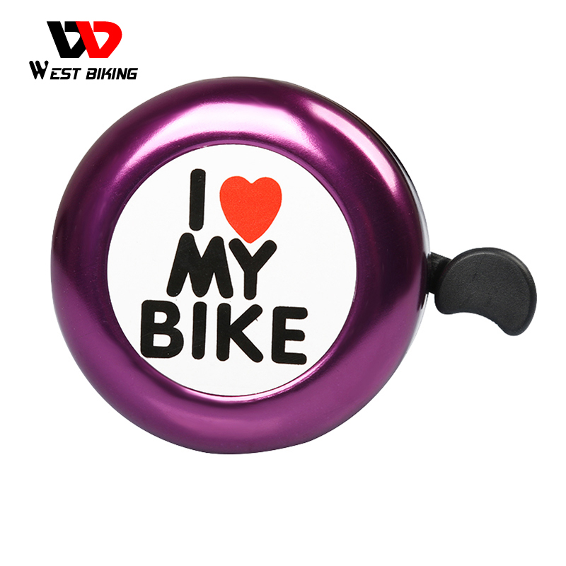 Звонок на руль велосипеда WEST BIKING «I LOVE MY BIKE», громкий гудок на руль велосипеда, аксессуары для дорожного и горного велосипеда