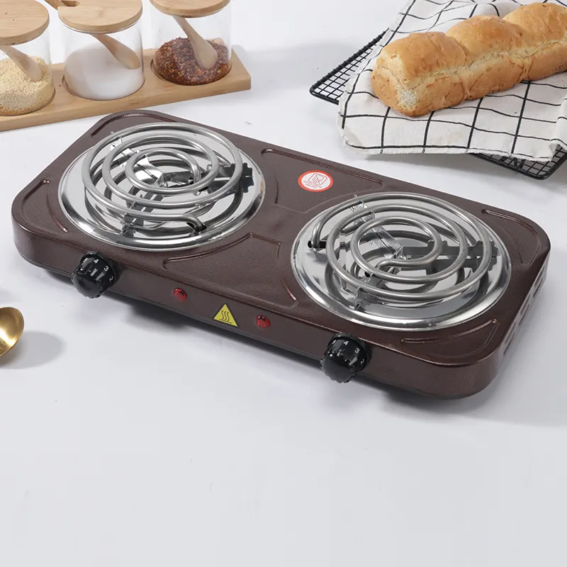 Household Small 2000 Watts Double Burner Coil Portable Electric Hot Plate