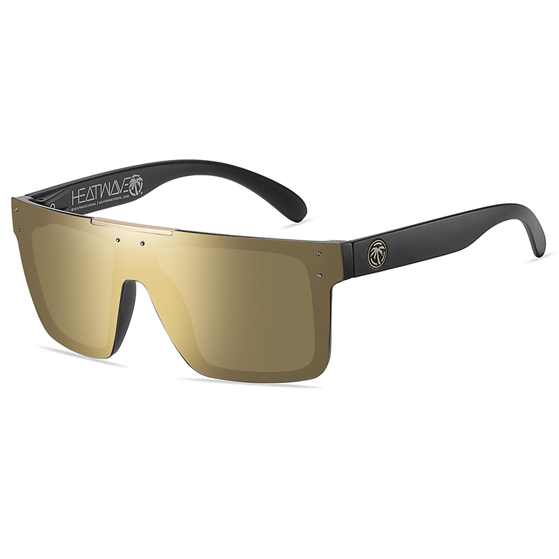 High quality luxury Heat Wave brand Polarized sunglasses square Conjoined lens Women men sun glasses UV400 sports