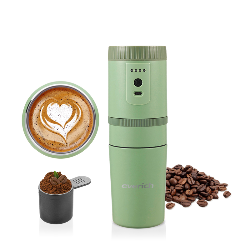 USB rechargeable 3 in 1 custom logo color functional portable coffee brewers usb electric coffee maker with grinder