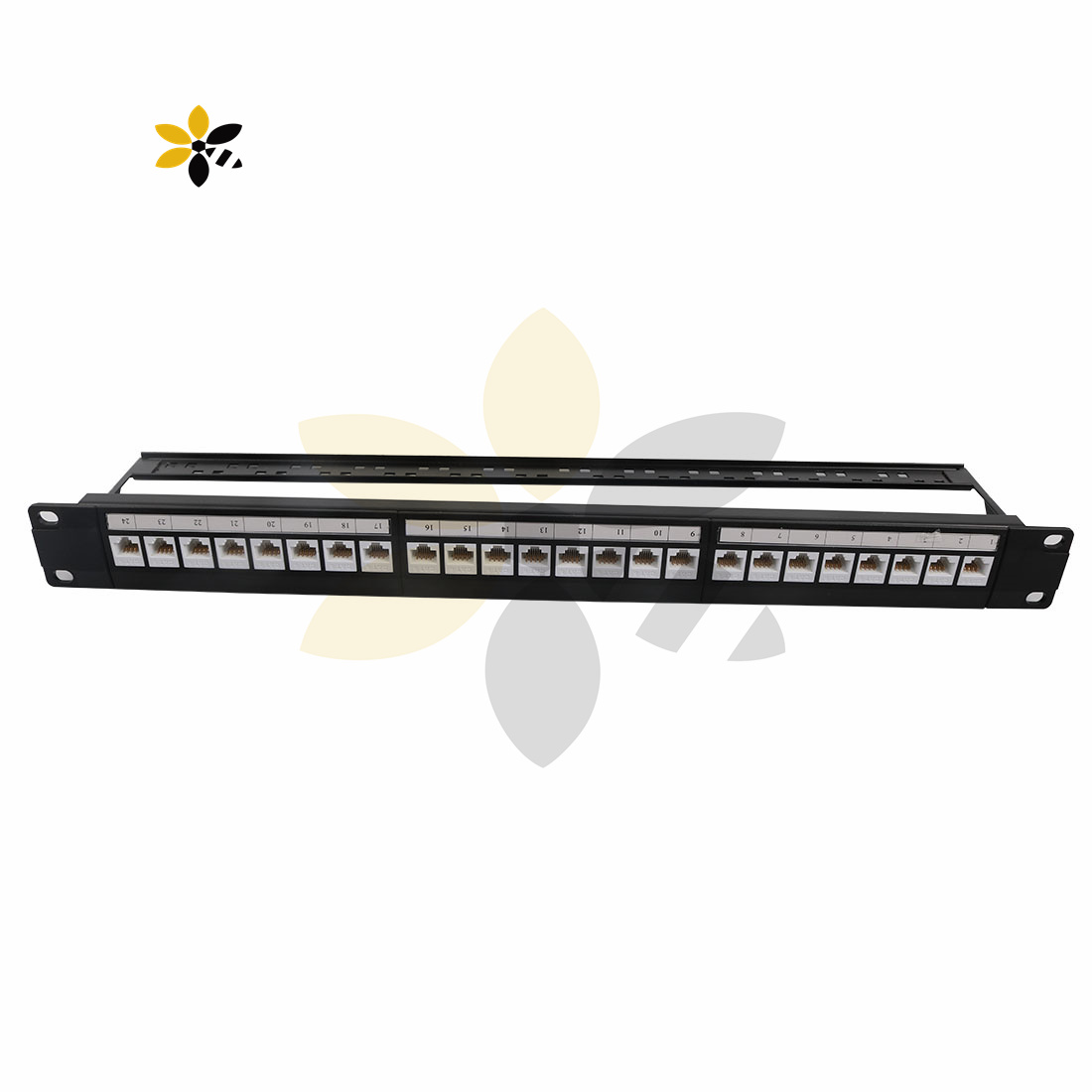 CAT6a UTP 24-портовая патч-панель Cat6 кабельная панель Keystone Jack Cat6A утф коммутационная панель