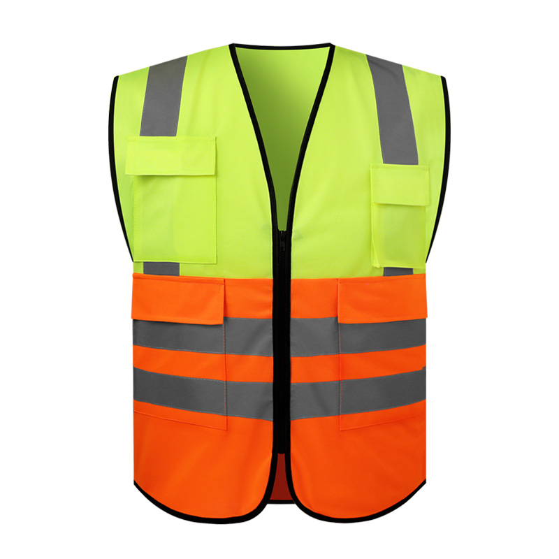 Custom Safety Vest Protective Work wear with Pockets Reflective Vest  Wholesale