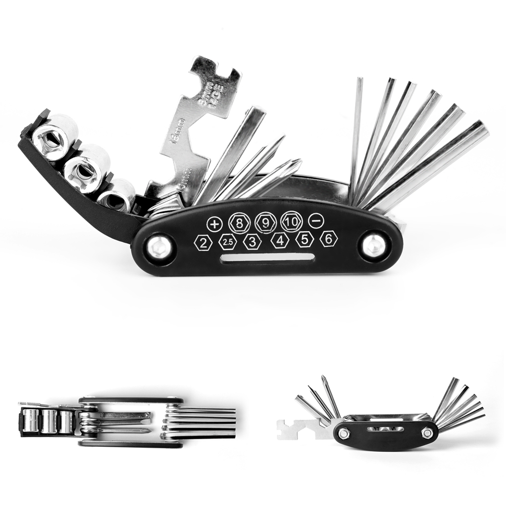 Hot sale bicycle accessories 11 multi functions bike tool for cyclist portable bicycle tool set
