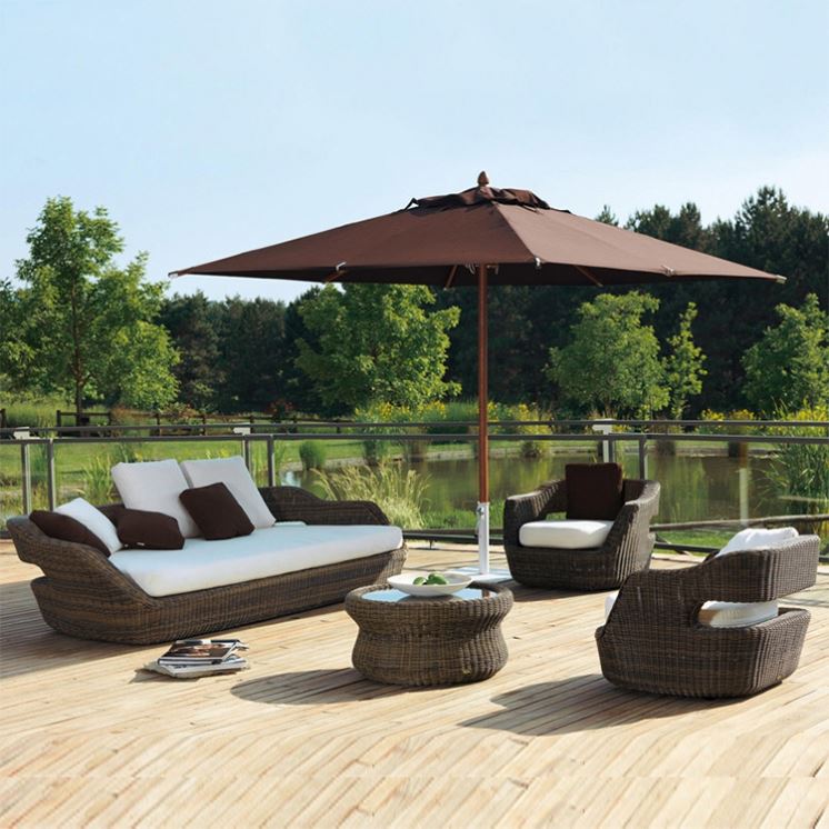 Wicker Patio Outdoor Furniture Aluminum Frame Outdoor Patio Sofa Weaving Rattan Garden Sofa Set With Coffee Table