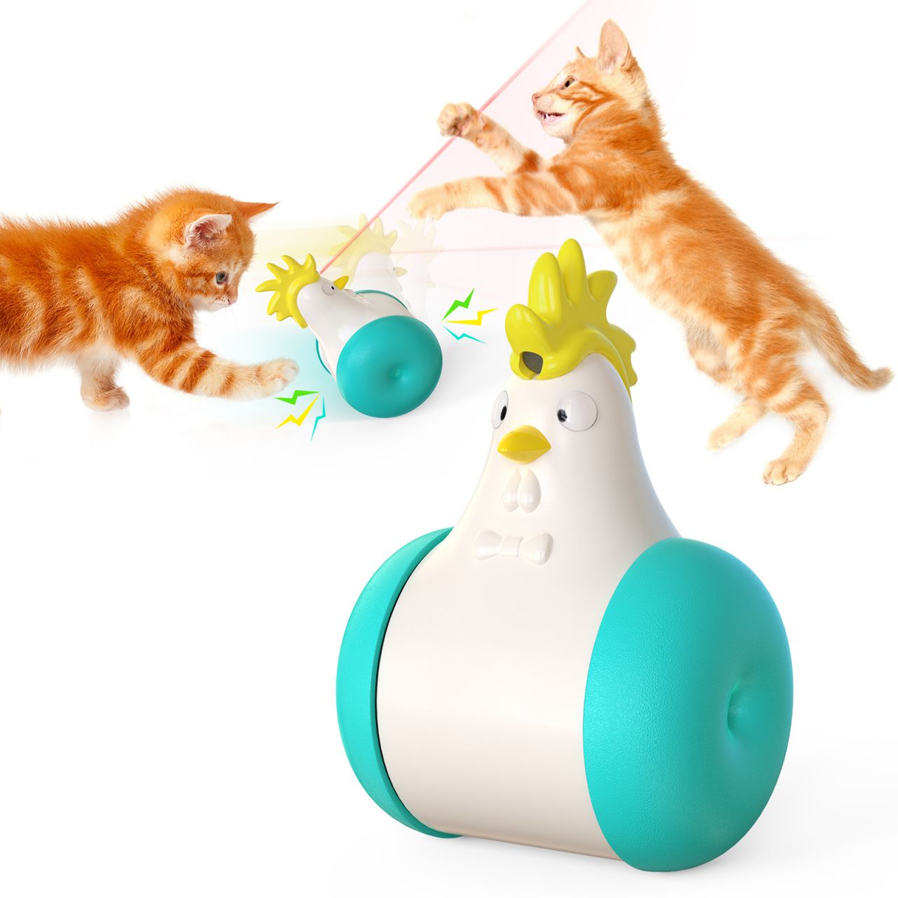 Interactive Cat Laser Toy Pet Cats Automatic Rotating Catch Training Cat toy