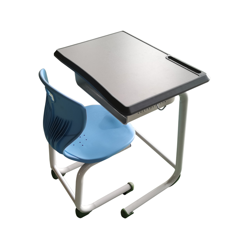 C-Shape Design Desk And Chair For Student