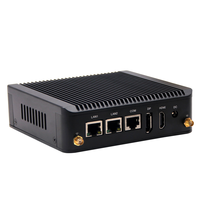 J1900 промышленный Мини ПК компьютер четырехъядерный Linux Pfsense 2 Gigabit Ethernet RS232 Micro computador