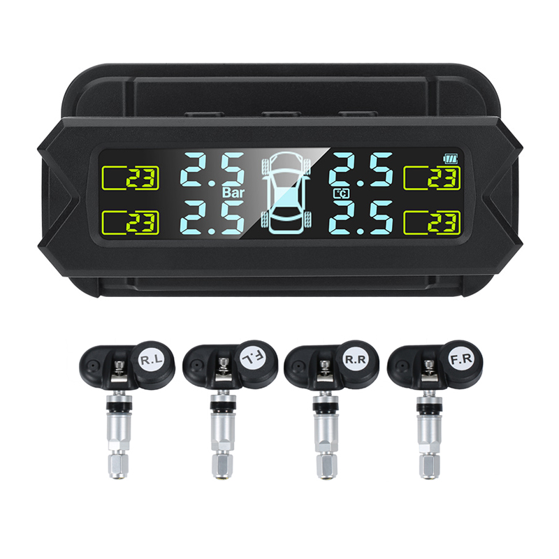 Регулируемая съемная система мониторинга давления в шинах TPMS, датчик, Универсальный клапан Autel для автомобилей, USB солнечная система мониторинга давления в шинах