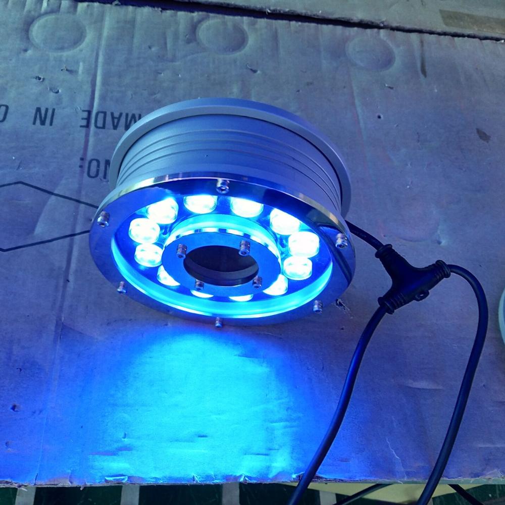 24V DC 12*3W IP68 Fountain Light RGB 3 IN 1 Ring LED Underwater Light